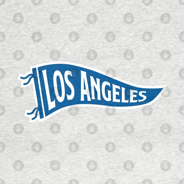 Los Angeles Pennant - White 2 by KFig21